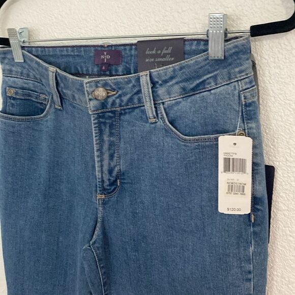 NWT- NYDJ- skinny slimming jeans with Ombre hem- Size 6 - Picture 4 of 11